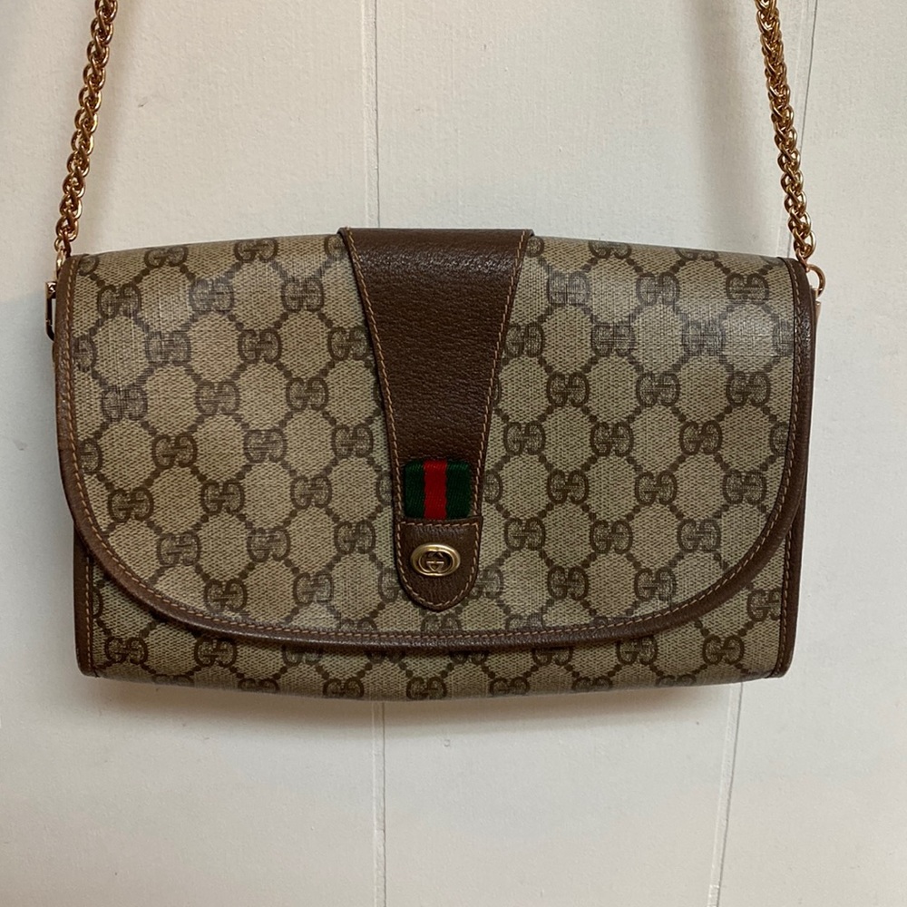 Already pre-authenticated Gucci Shelly Supreme crossbody GG
